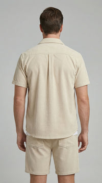 Herren Cordset Kurzarmhemd und Shorts | Bertram