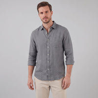 Herren Leinenhemd Button-Down mit Brusttasche | Hartmut