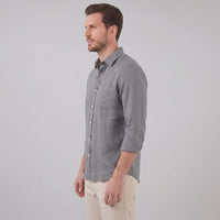 Herren Leinenhemd Button-Down mit Brusttasche | Hartmut