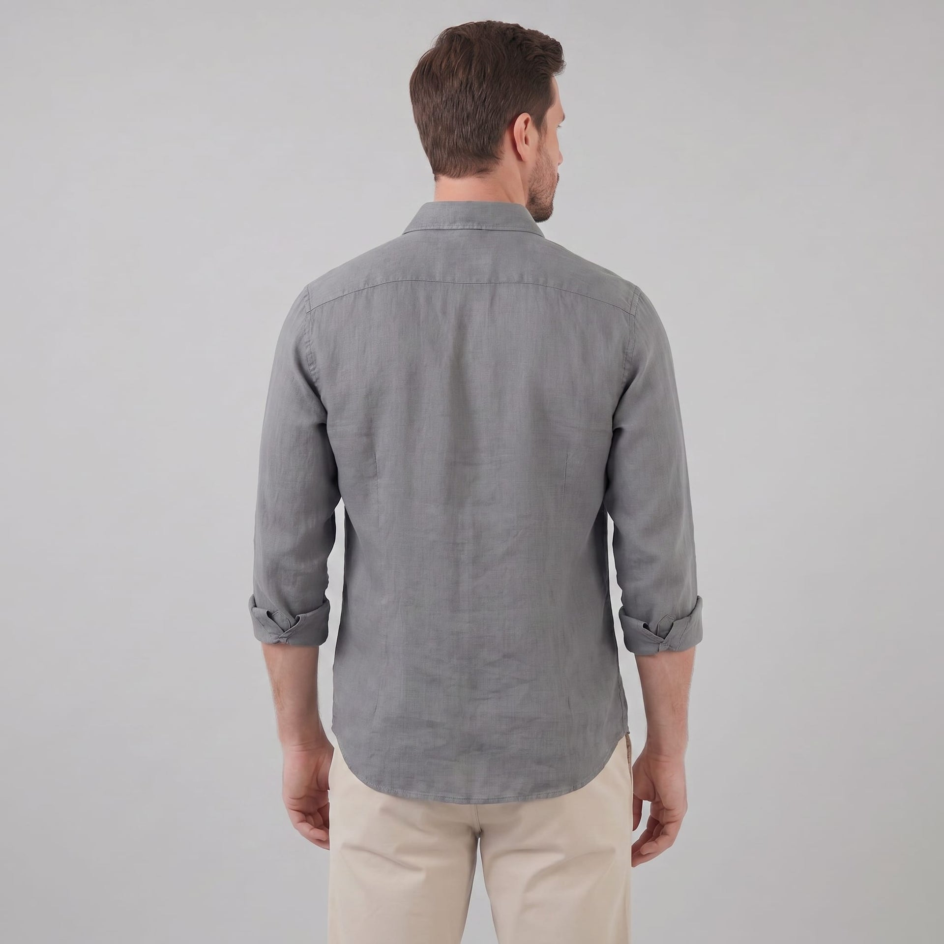 Herren Leinenhemd Button-Down mit Brusttasche | Hartmut