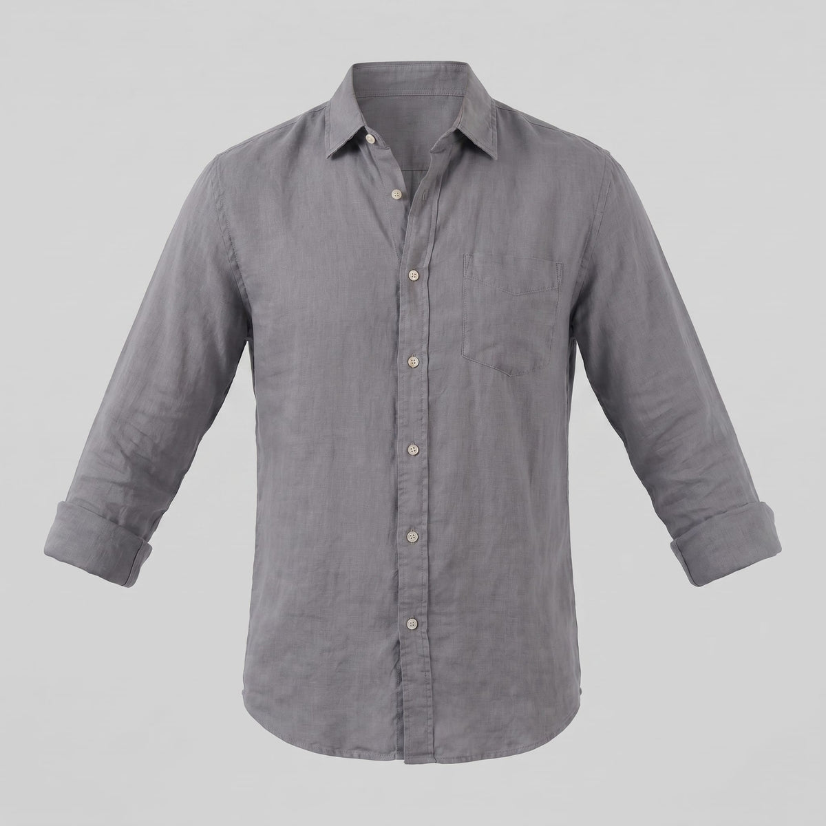 Herren Leinenhemd Button-Down mit Brusttasche | Hartmut