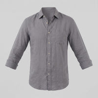 Herren Leinenhemd Button-Down mit Brusttasche | Hartmut
