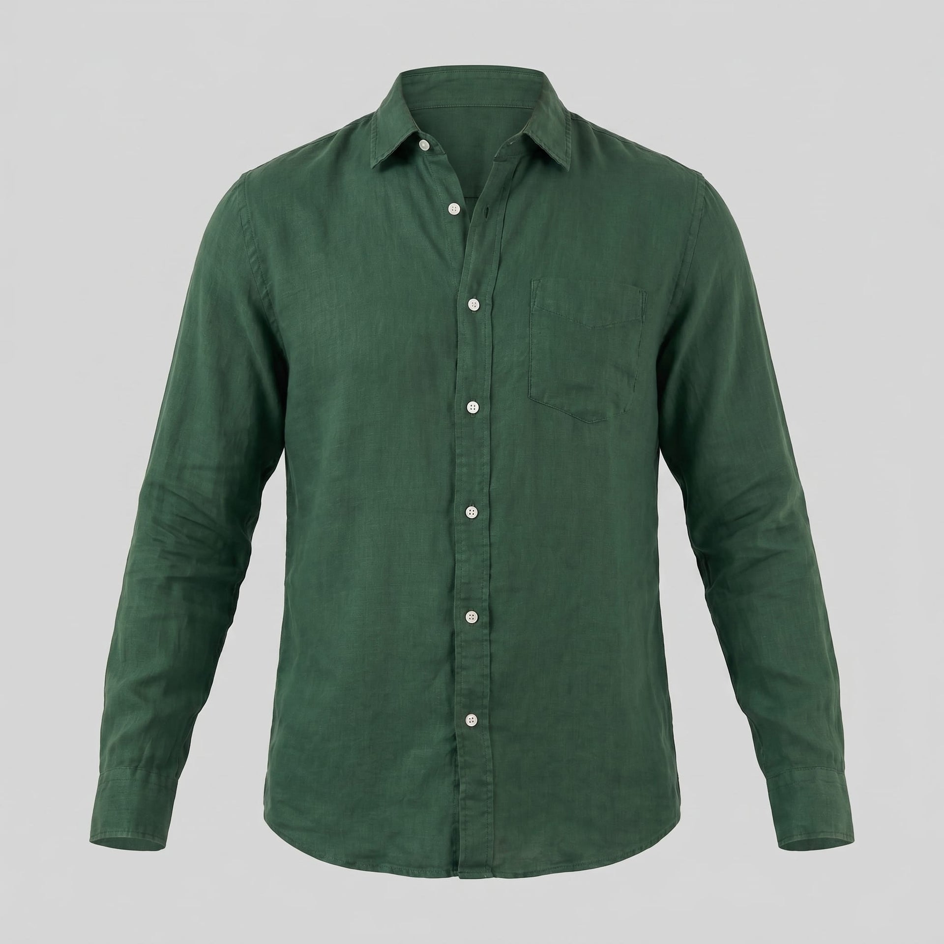 Herren Leinenhemd Button-Down mit Brusttasche | Hartmut