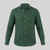 Herren Leinenhemd Button-Down mit Brusttasche | Hartmut
