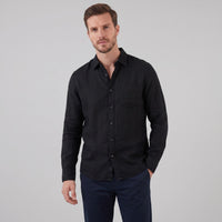Herren Leinenhemd Button-Down mit Brusttasche | Hartmut