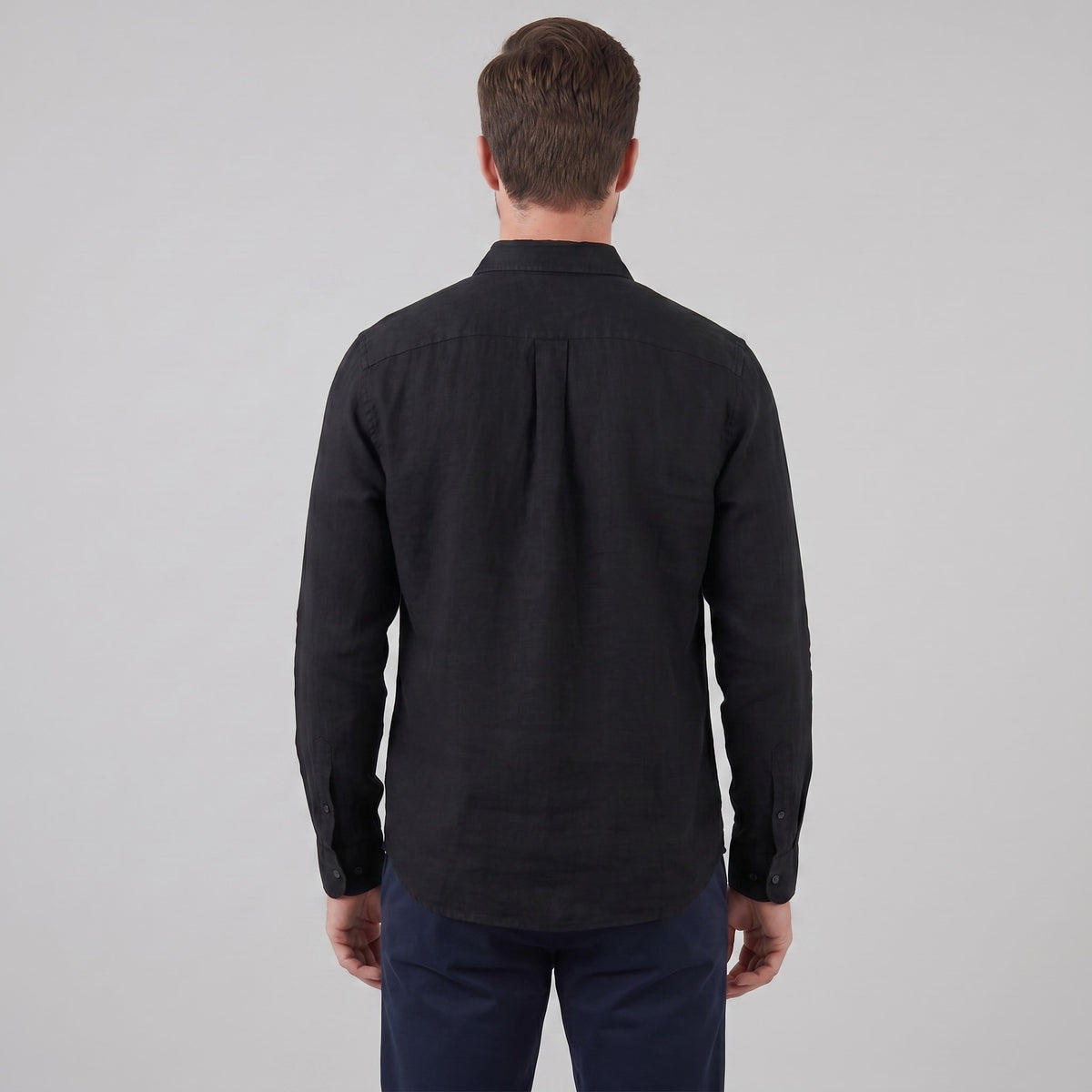 Herren Leinenhemd Button-Down mit Brusttasche | Hartmut