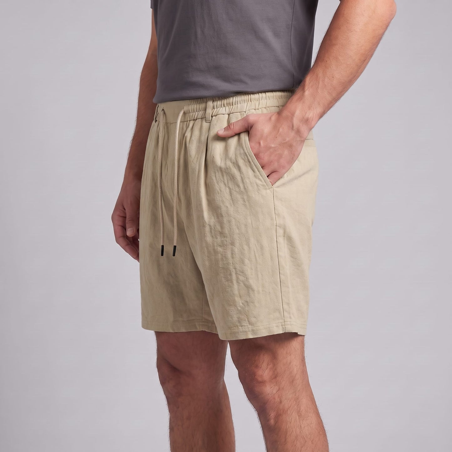 Herren Leinenshorts mit Bundfalten | Reiner_10