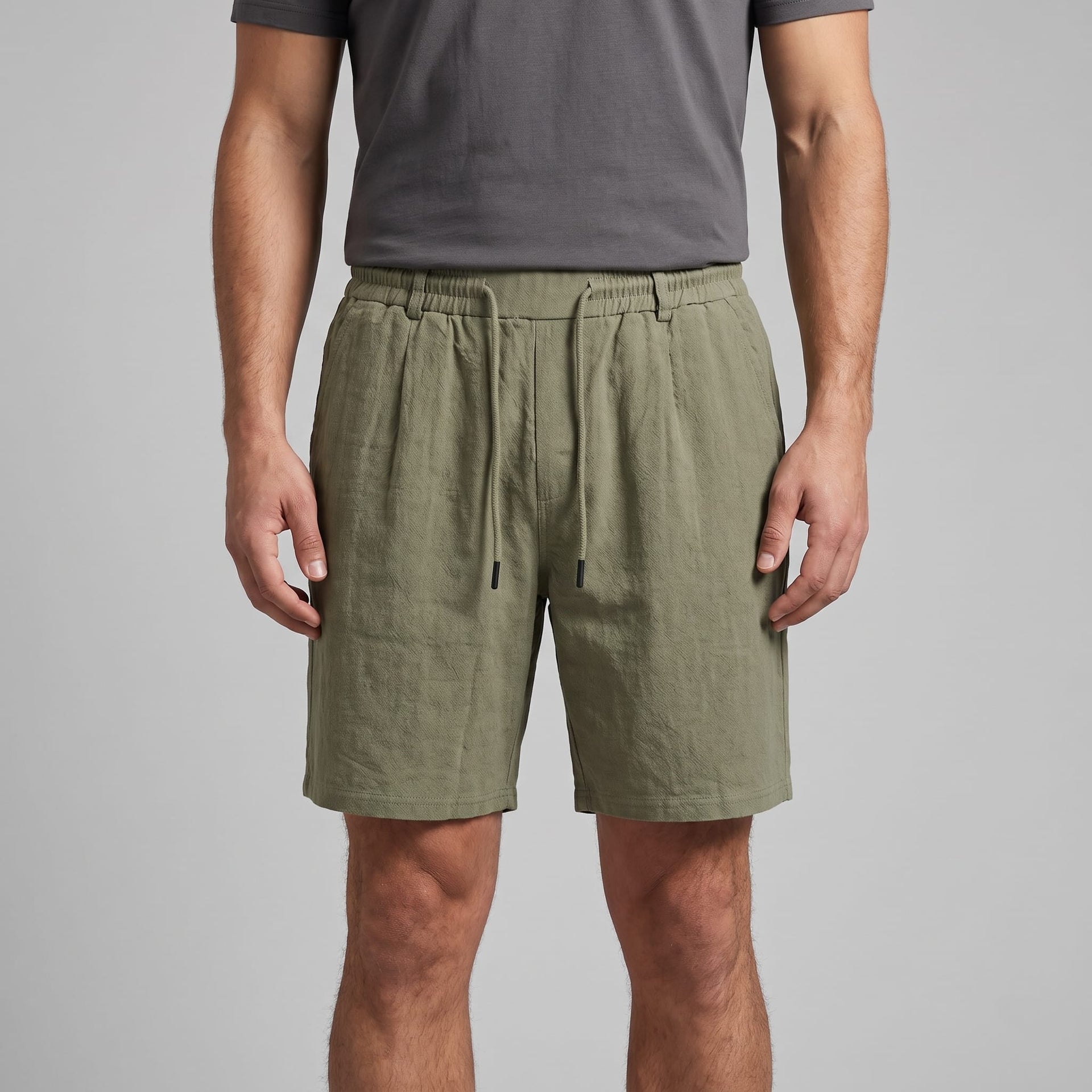 Herren Leinenshorts mit Bundfalten | Reiner
