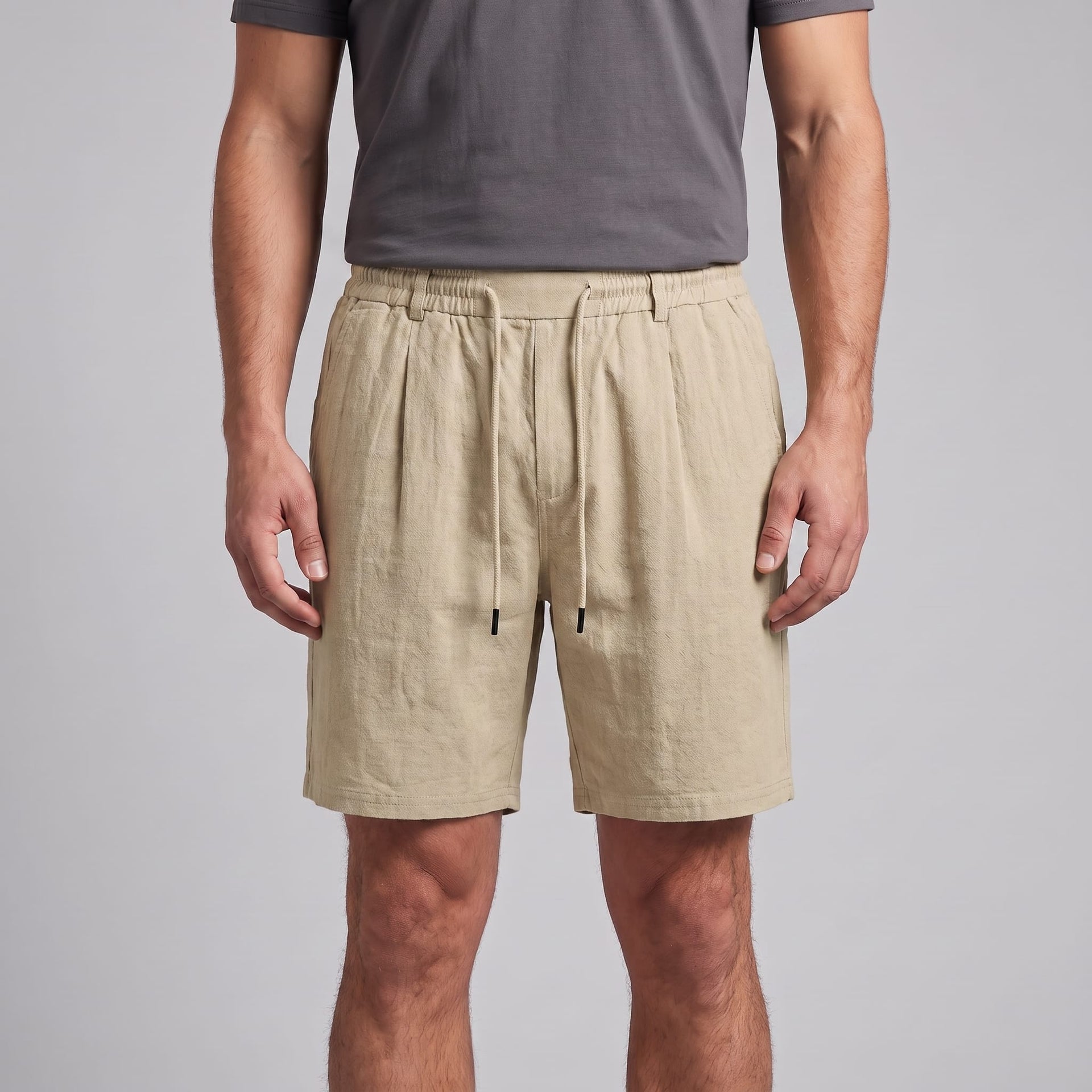 Herren Leinenshorts mit Bundfalten | Reiner