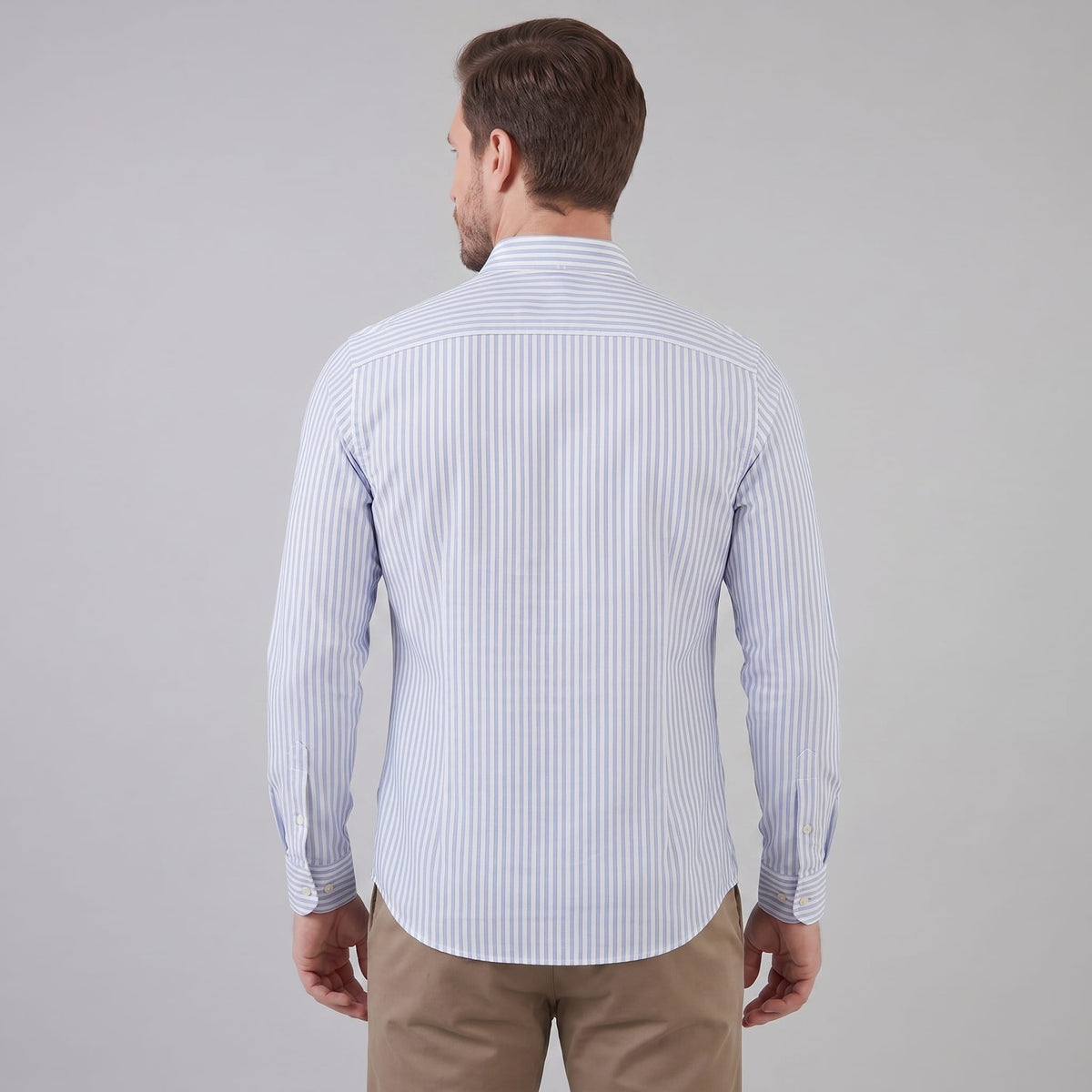 Herren Leinenhemd gestreift Button-Down | Hartwig