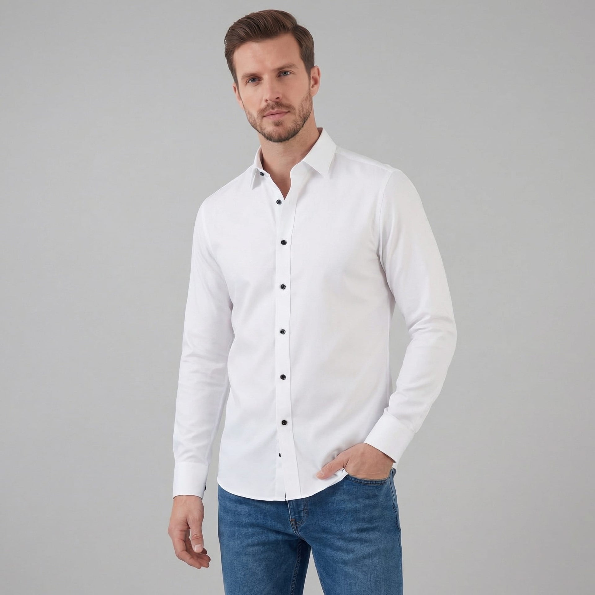 Herren Business-Hemd Tailored Fit mit Kentkragen | Herbert
