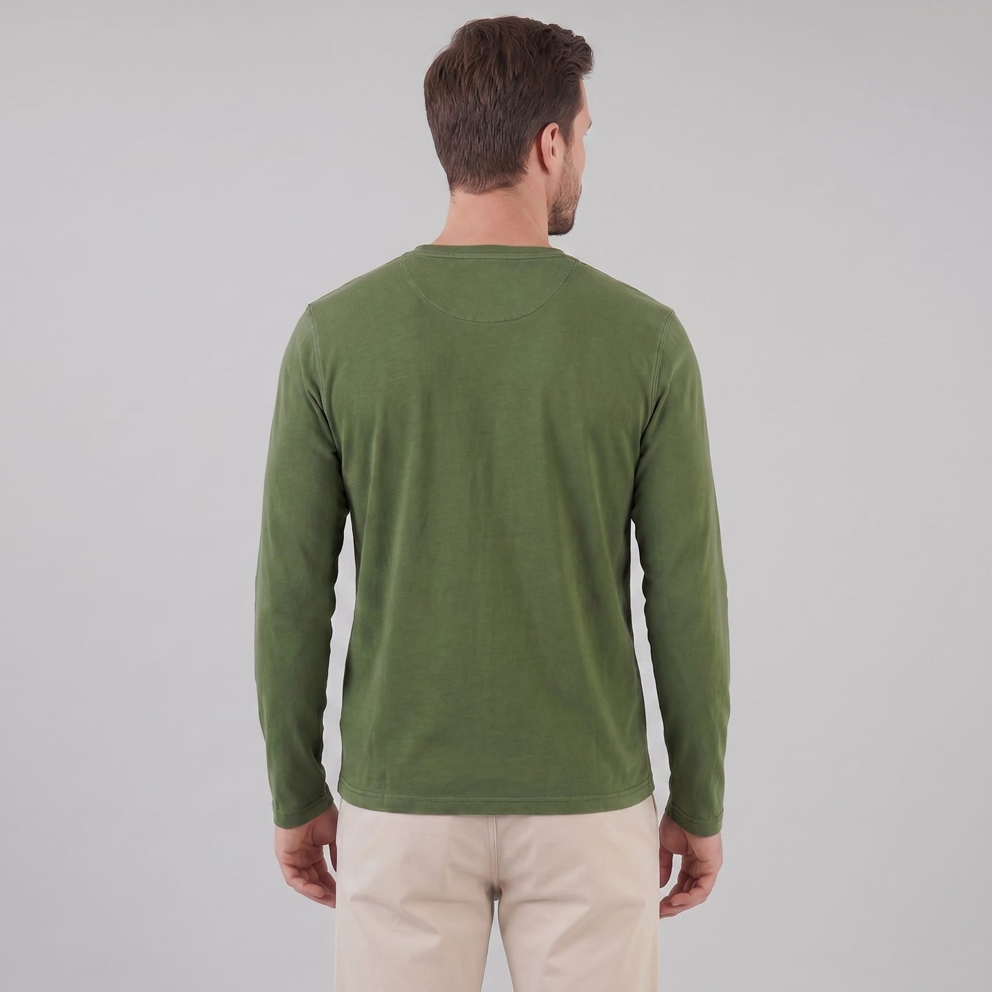Herren Henleyshirt Langarm mit Brusttasche | Helge_11