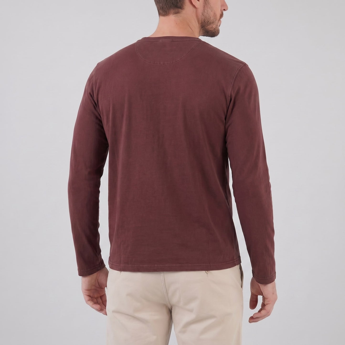 Herren Henleyshirt Langarm mit Brusttasche | Helge_15
