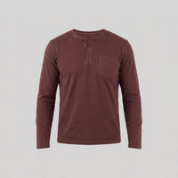 Herren Henleyshirt Langarm mit Brusttasche | Helge