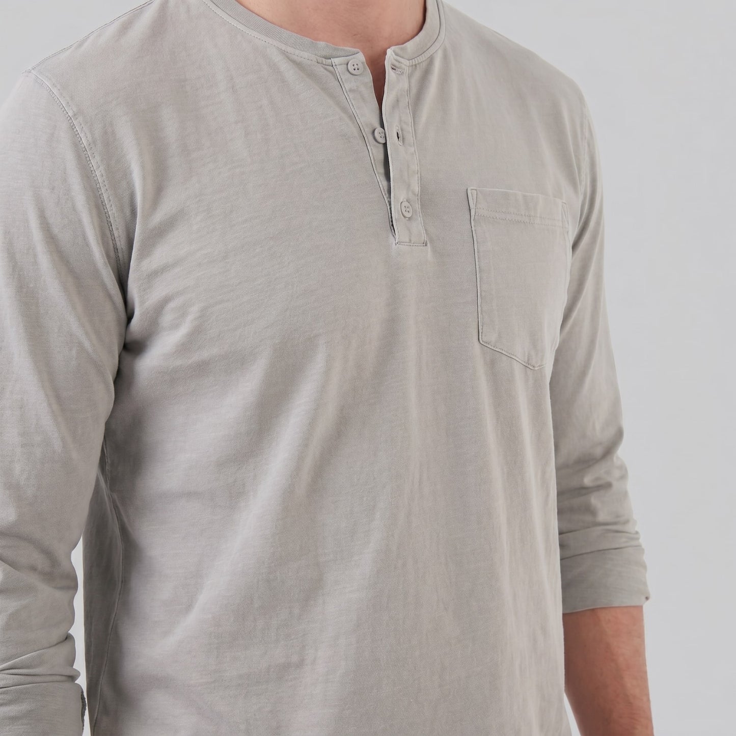 Herren Henleyshirt Langarm mit Brusttasche | Helge_20
