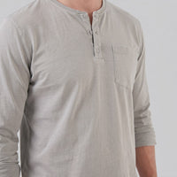 Herren Henleyshirt Langarm mit Brusttasche | Helge