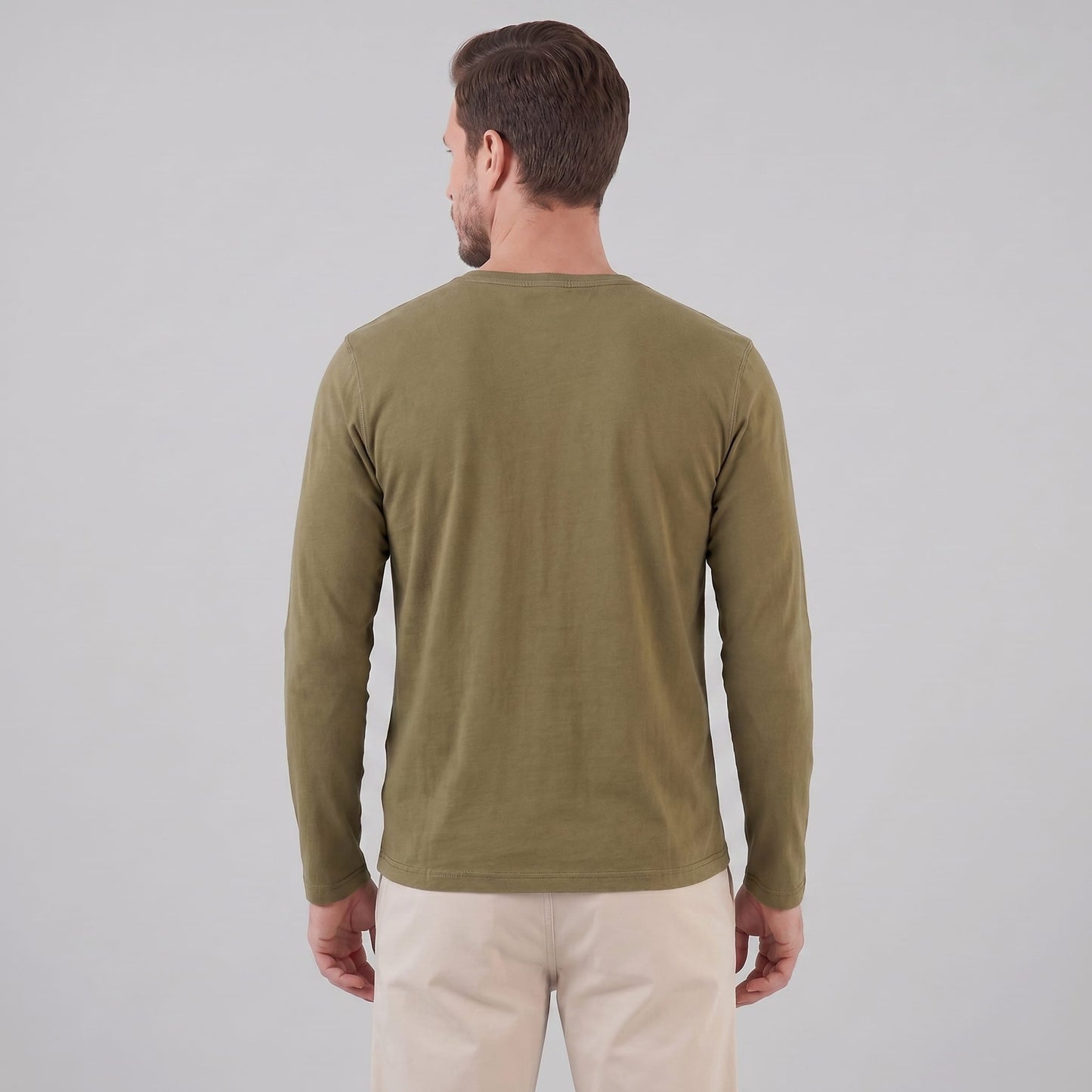Herren Henleyshirt Langarm mit Brusttasche | Helge_23