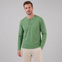 Herren Henleyshirt Langarm mit Brusttasche | Helge