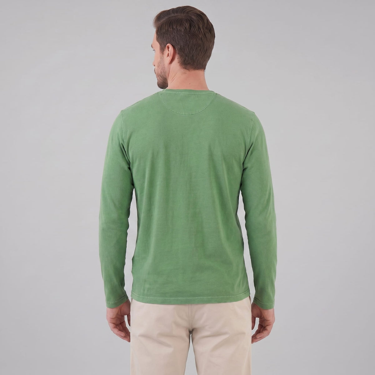 Herren Henleyshirt Langarm mit Brusttasche | Helge