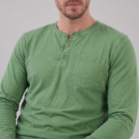 Herren Henleyshirt Langarm mit Brusttasche | Helge