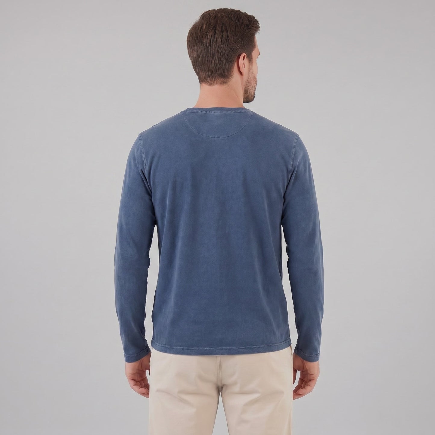 Herren Henleyshirt Langarm mit Brusttasche | Helge_7