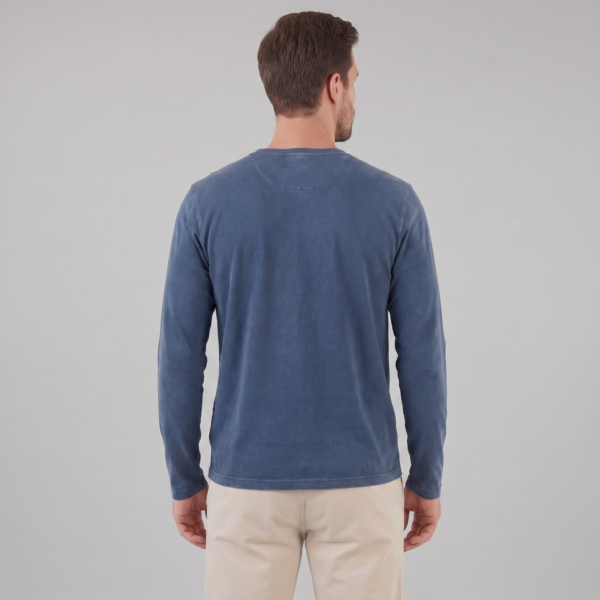 Herren Henleyshirt Langarm mit Brusttasche | Helge
