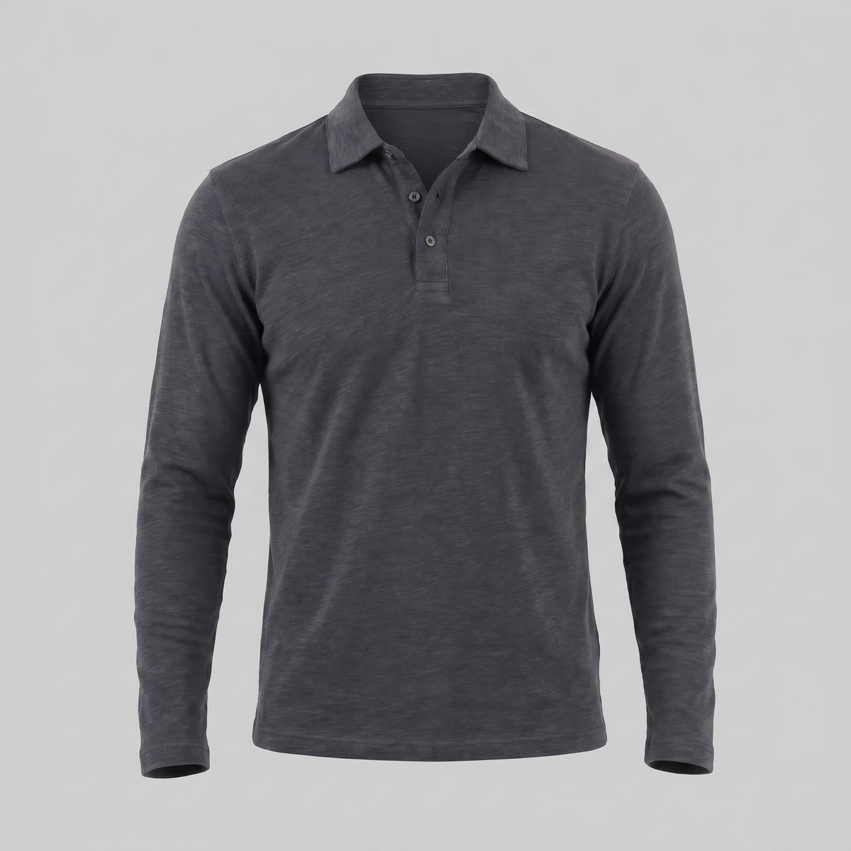 Herren Langarm-Poloshirt mit Knopfleiste | Lukas_10