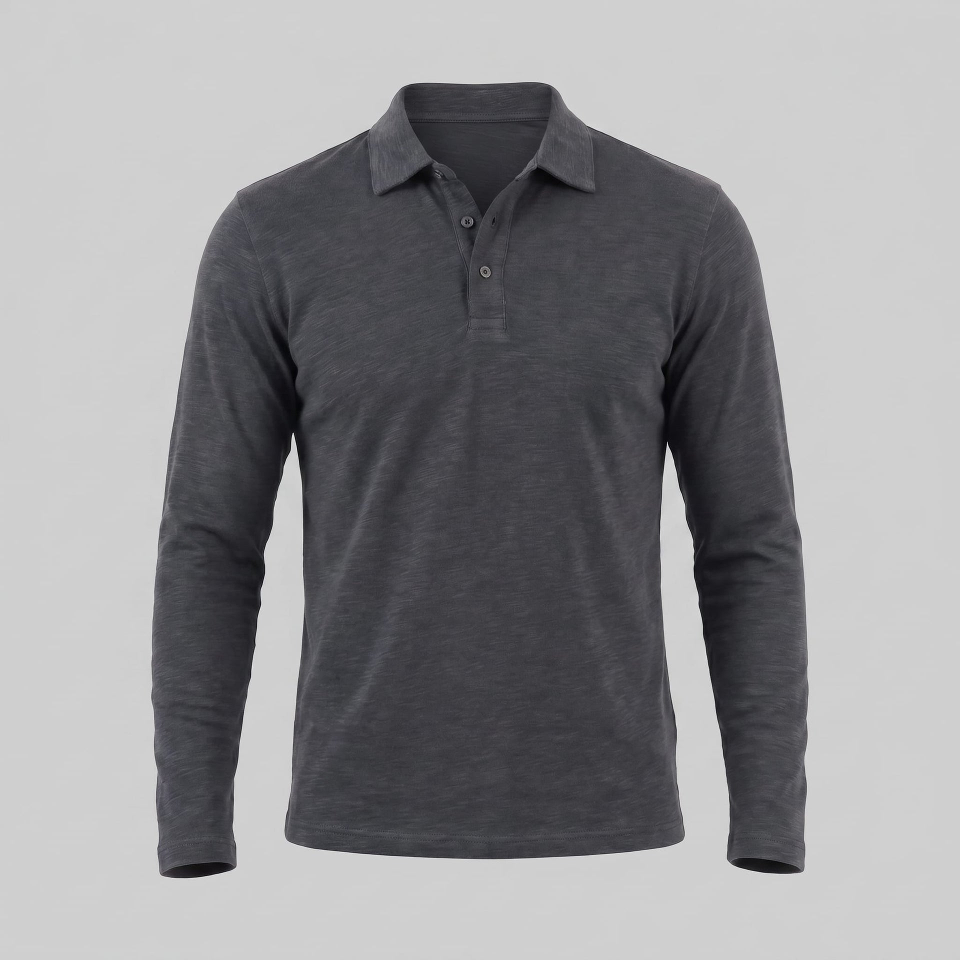 Herren Langarm-Poloshirt mit Knopfleiste | Lukas