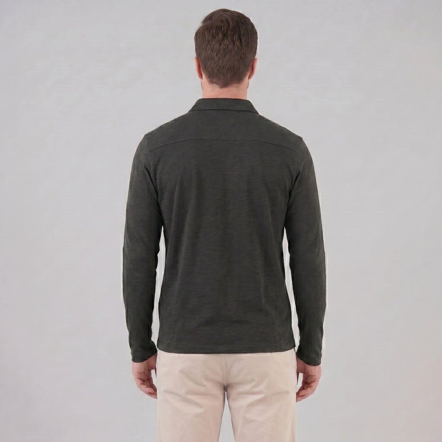 Herren Langarm-Poloshirt mit Knopfleiste | Lukas_13