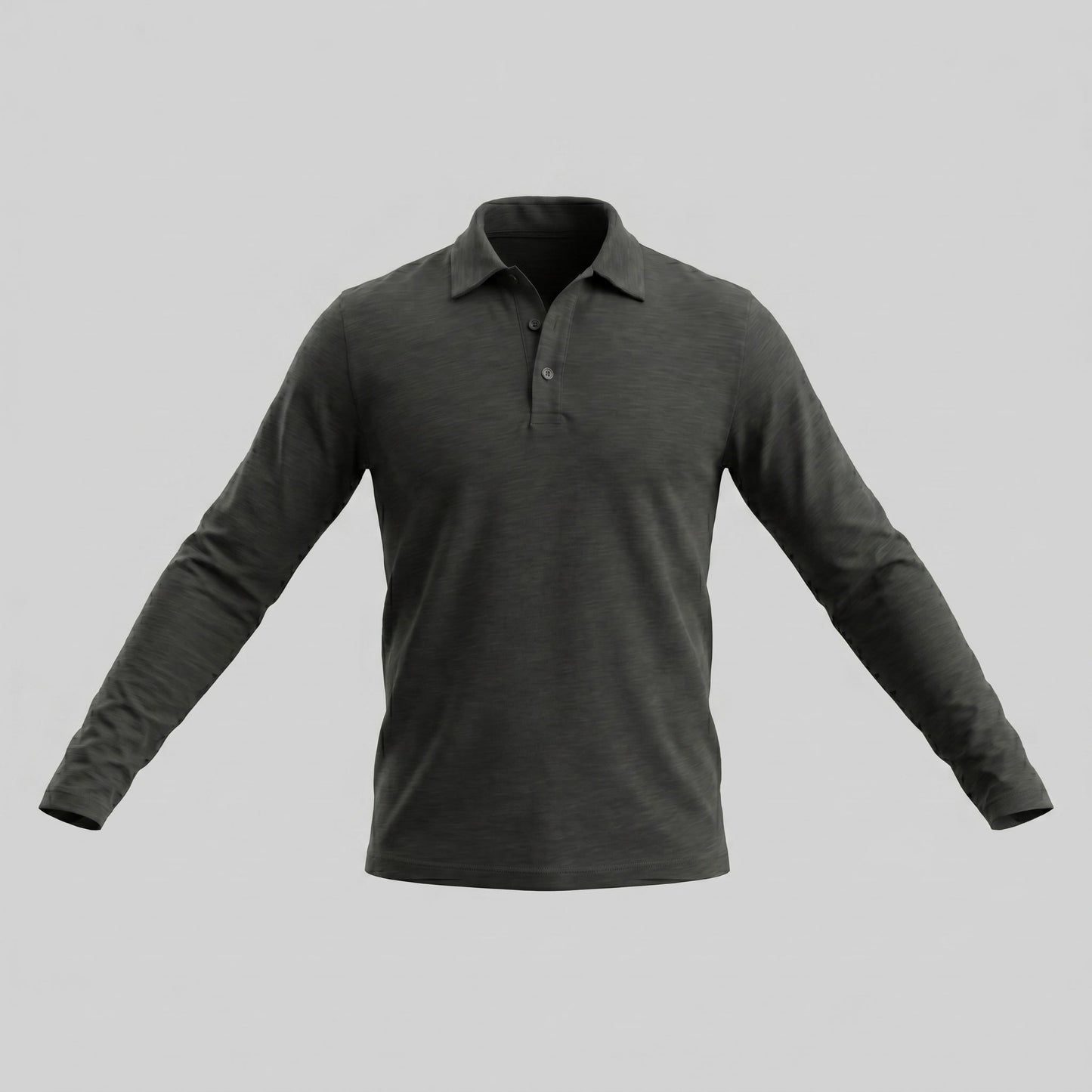 Herren Langarm-Poloshirt mit Knopfleiste | Lukas_15
