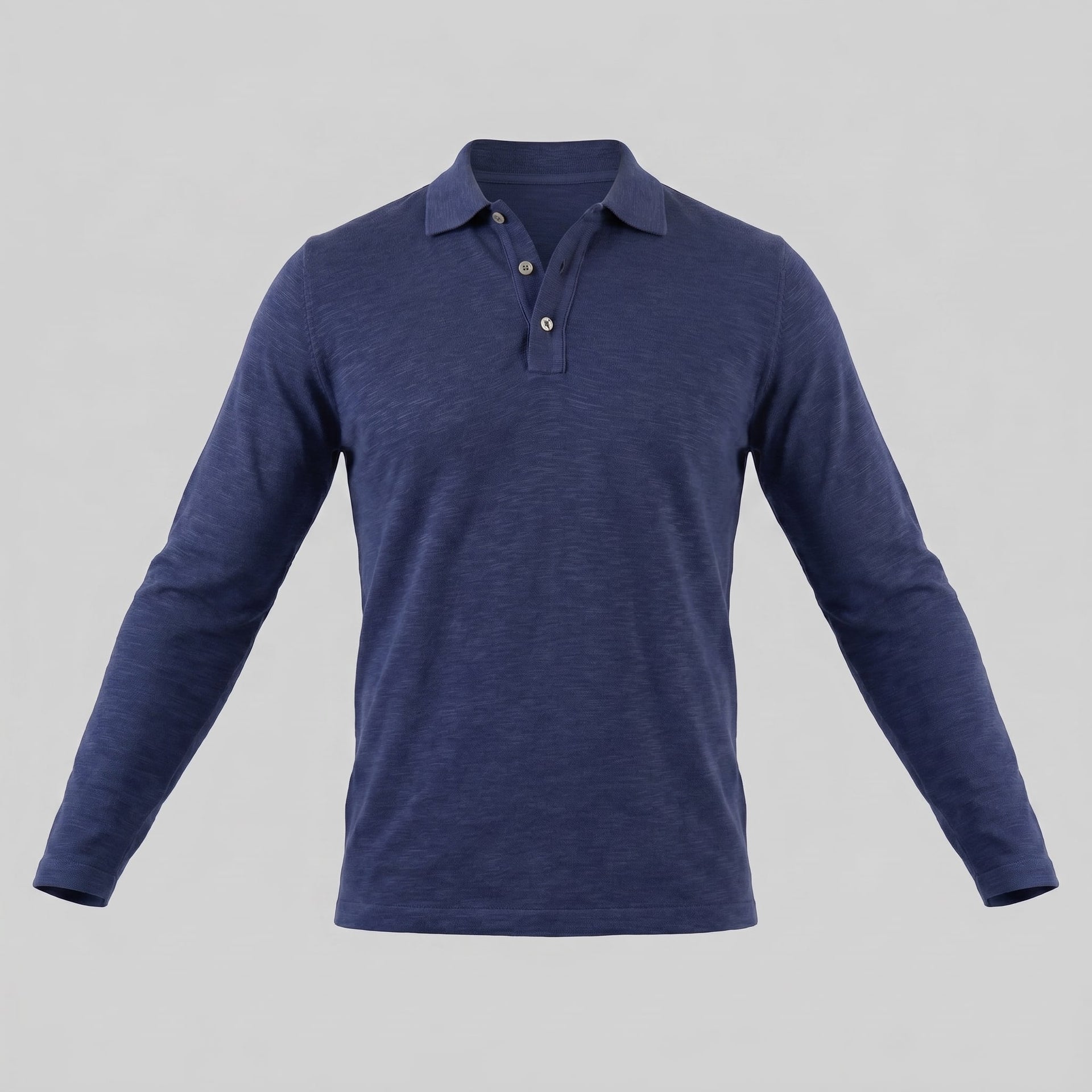 Herren Langarm-Poloshirt mit Knopfleiste | Lukas