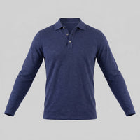 Herren Langarm-Poloshirt mit Knopfleiste | Lukas
