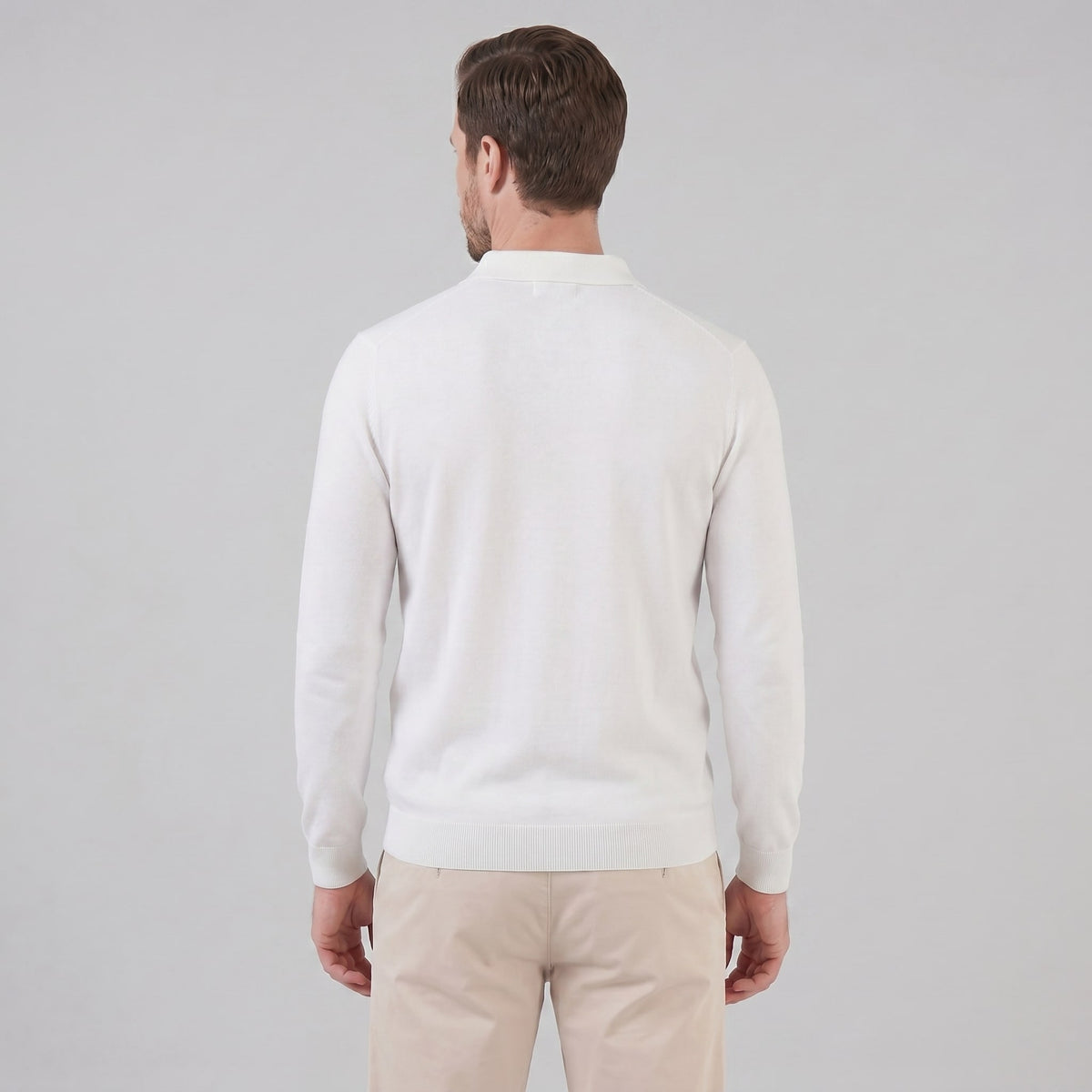Herren Langarm-Poloshirt mit Knopfleiste | Lukas