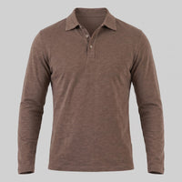 Herren Langarm-Poloshirt mit Knopfleiste | Lukas