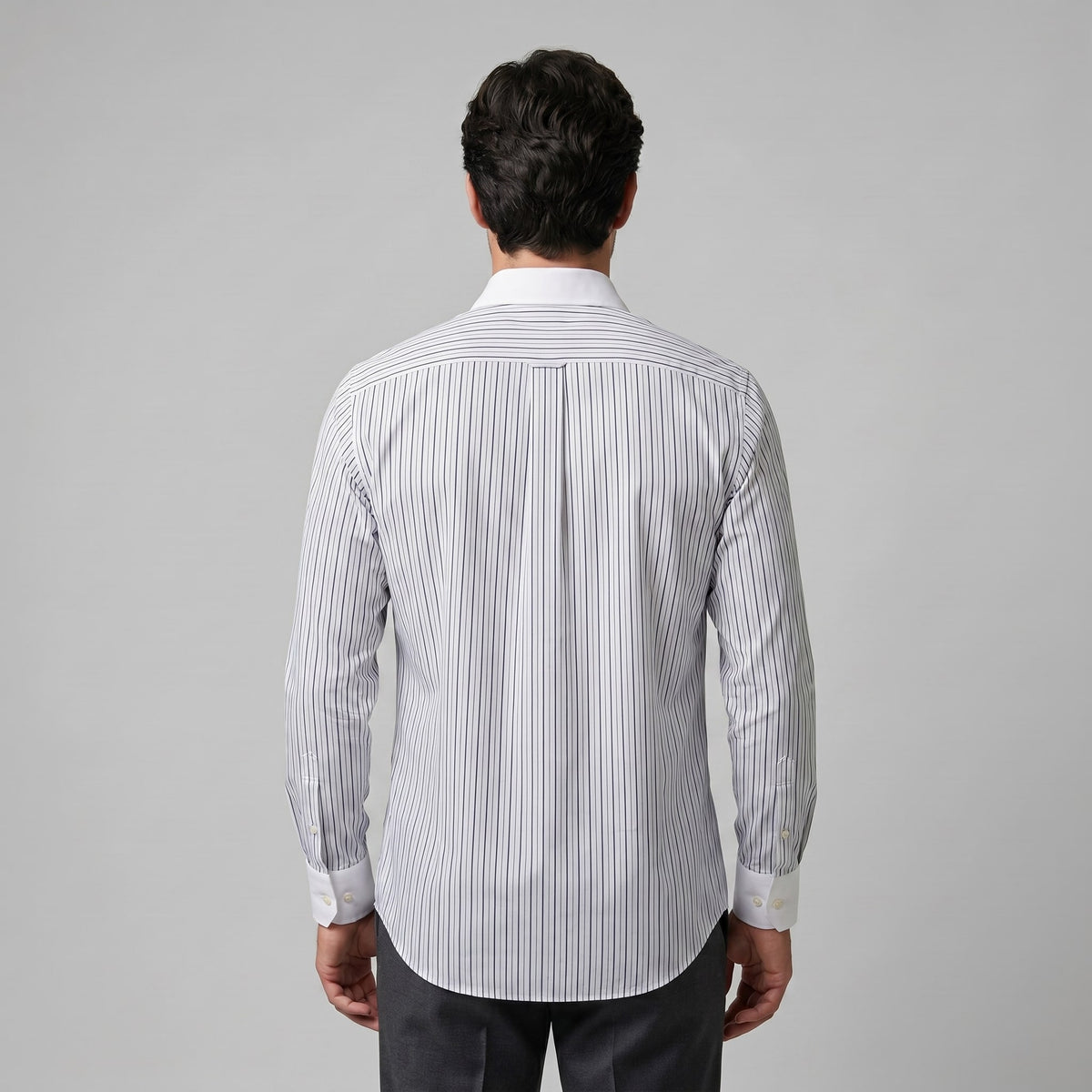 Herren Streifenhemd Slim Fit mit Umschlagmanschette | Hilmar_3