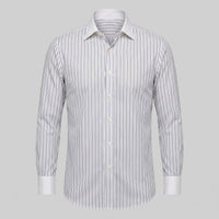 Herren Streifenhemd Slim Fit mit Umschlagmanschette | Hilmar