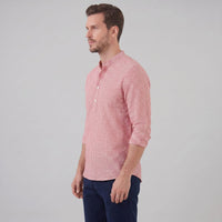 Herren Streifenhemd Henley mit Stehkragen | Horst