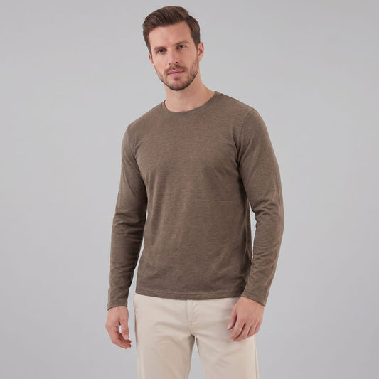 Herren Langarmshirt mit Rundhalsausschnitt | Hjalmar_1
