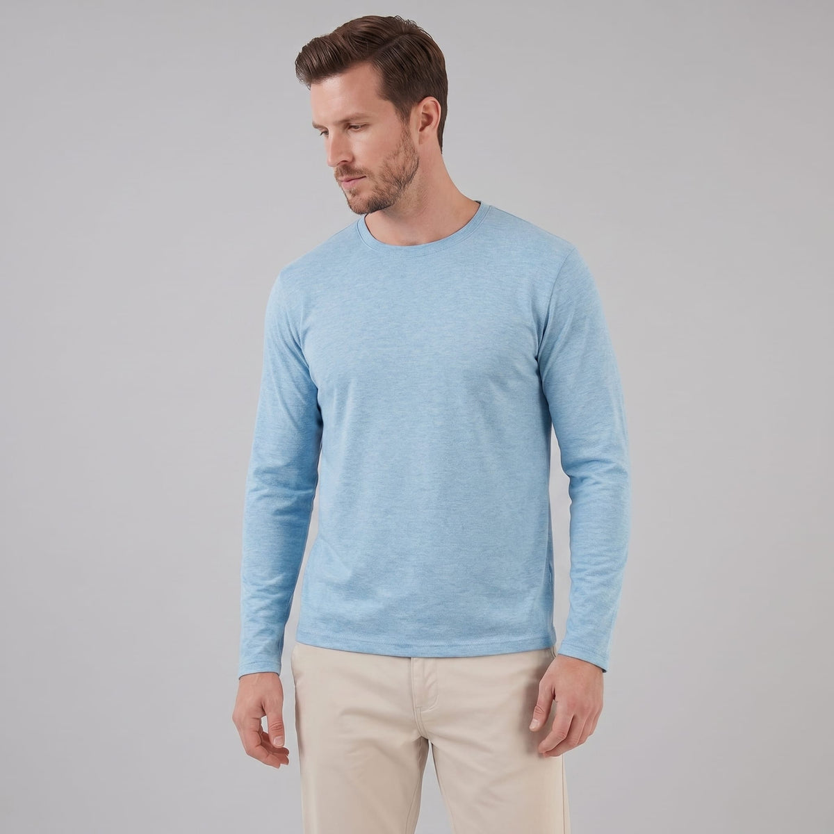 Herren Langarmshirt mit Rundhalsausschnitt | Hjalmar_10
