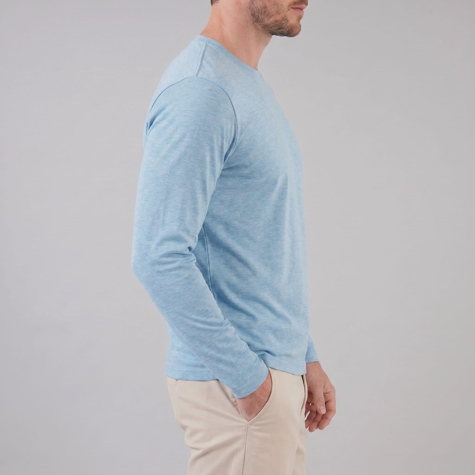 Herren Langarmshirt mit Rundhalsausschnitt | Hjalmar