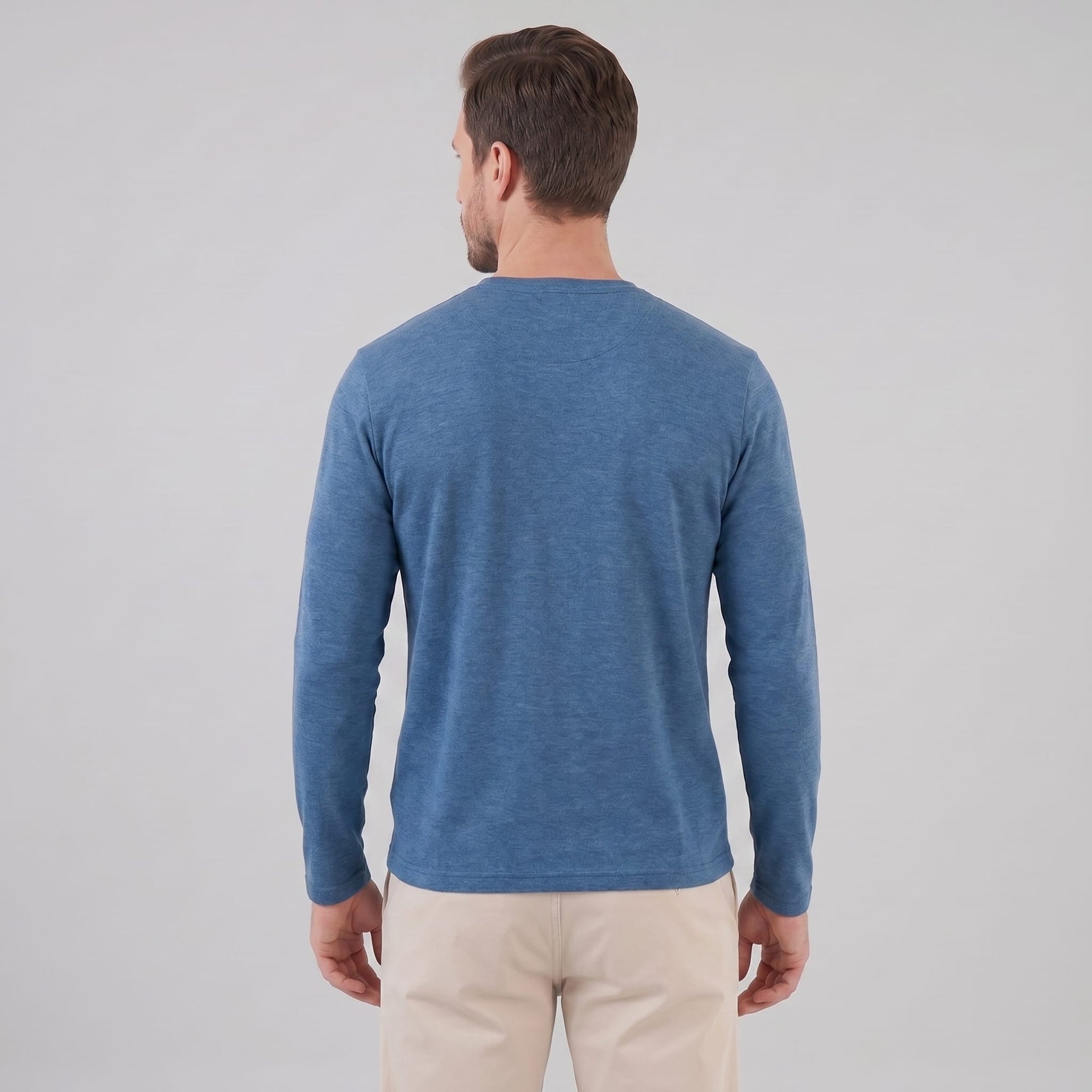 Herren Langarmshirt mit Rundhalsausschnitt | Hjalmar