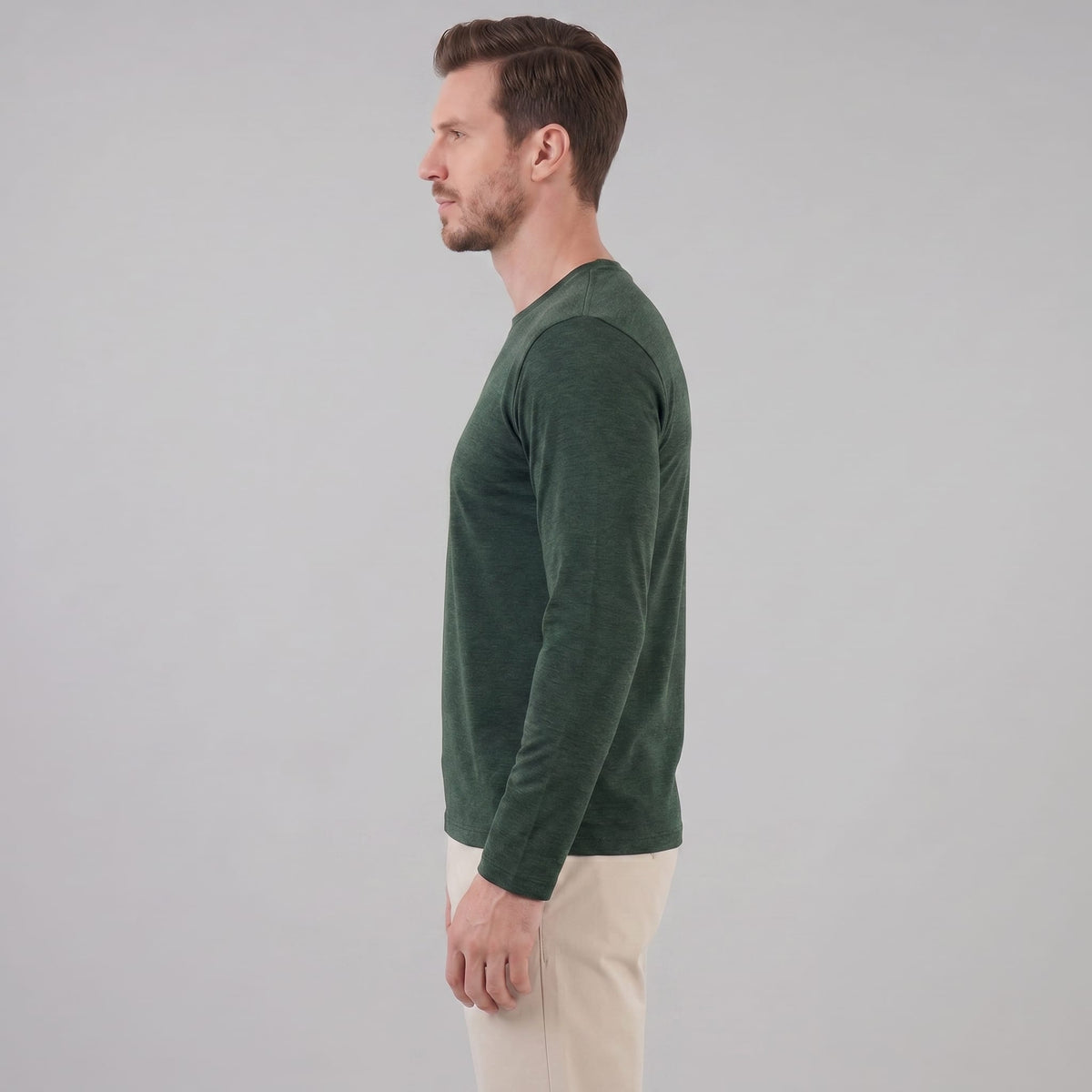 Herren Langarmshirt mit Rundhalsausschnitt | Hjalmar