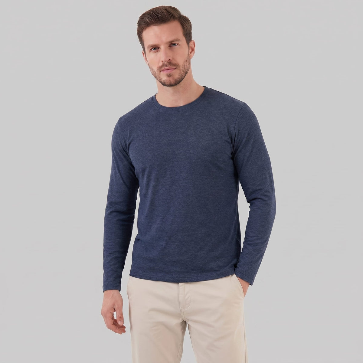 Herren Langarmshirt mit Rundhalsausschnitt | Hjalmar_22