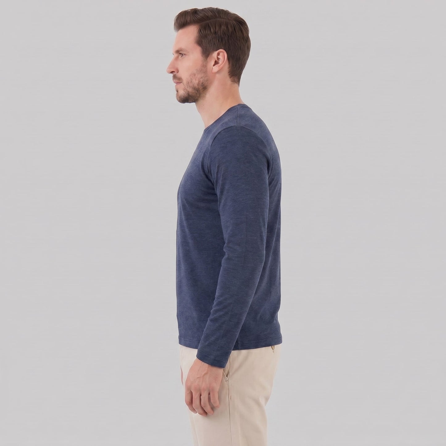 Herren Langarmshirt mit Rundhalsausschnitt | Hjalmar_25