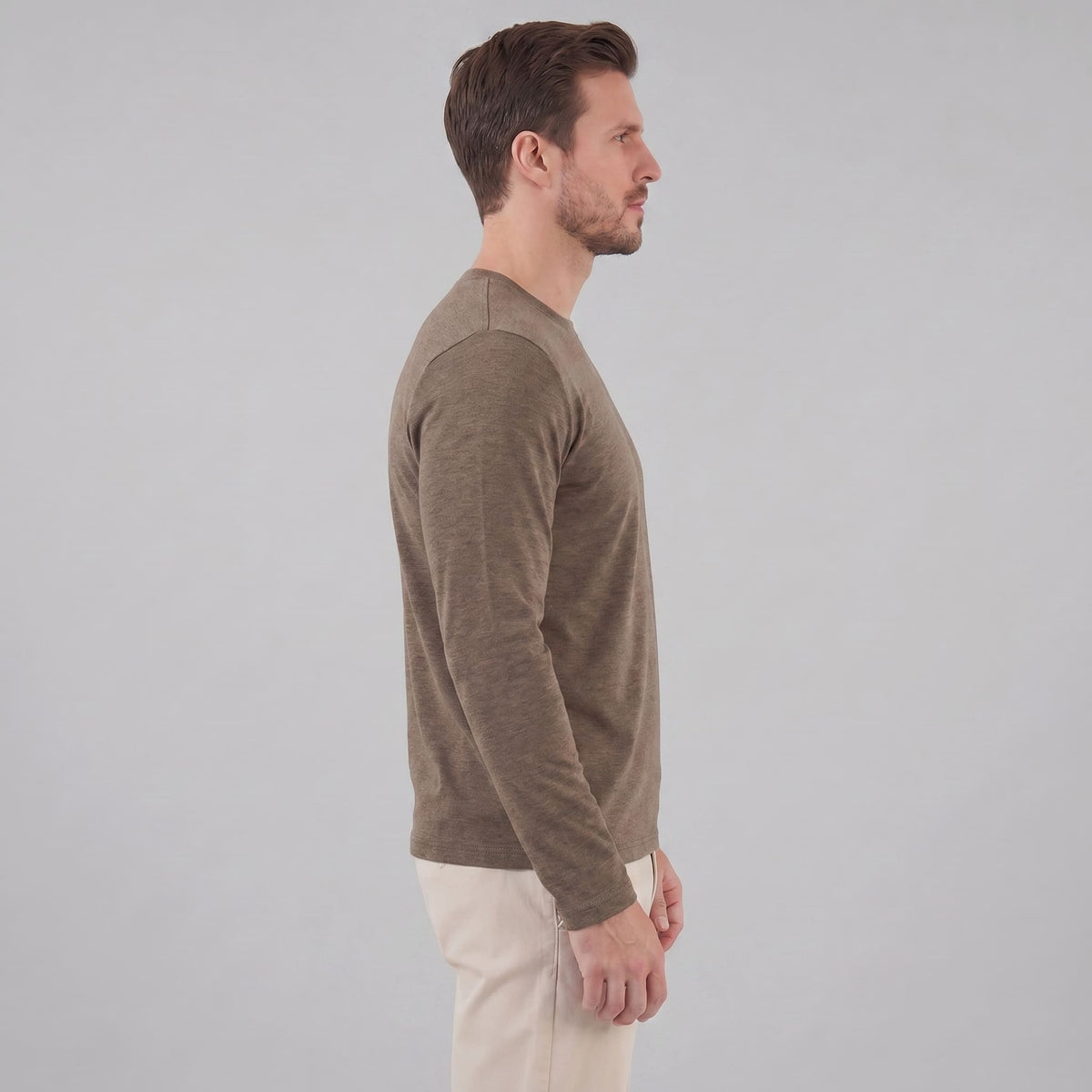 Herren Langarmshirt mit Rundhalsausschnitt | Hjalmar
