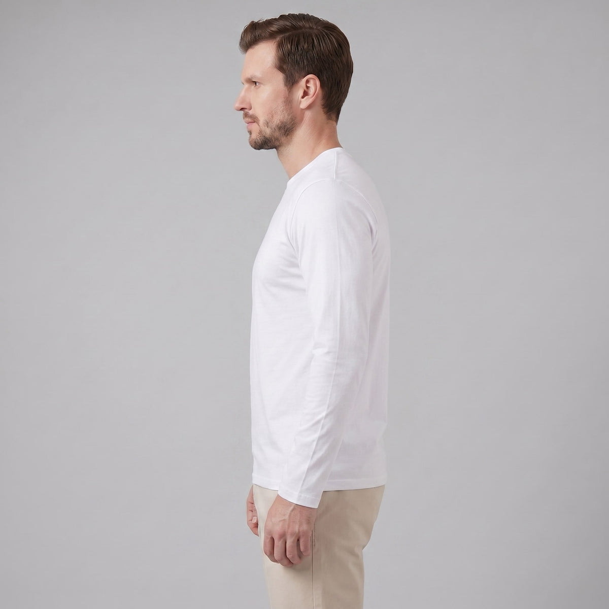 Herren Langarmshirt mit Rundhalsausschnitt | Hjalmar