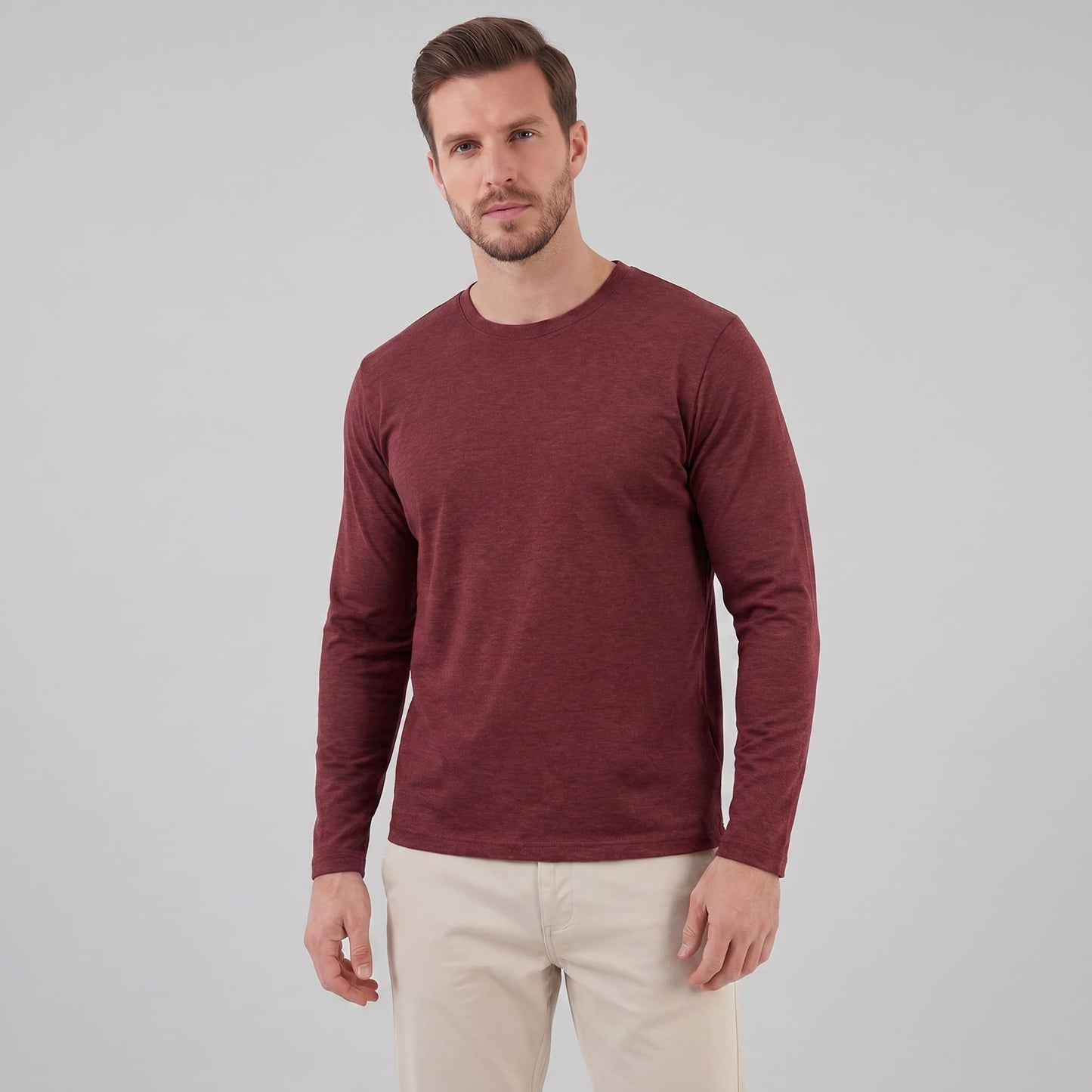 Herren Langarmshirt mit Rundhalsausschnitt | Hjalmar_34