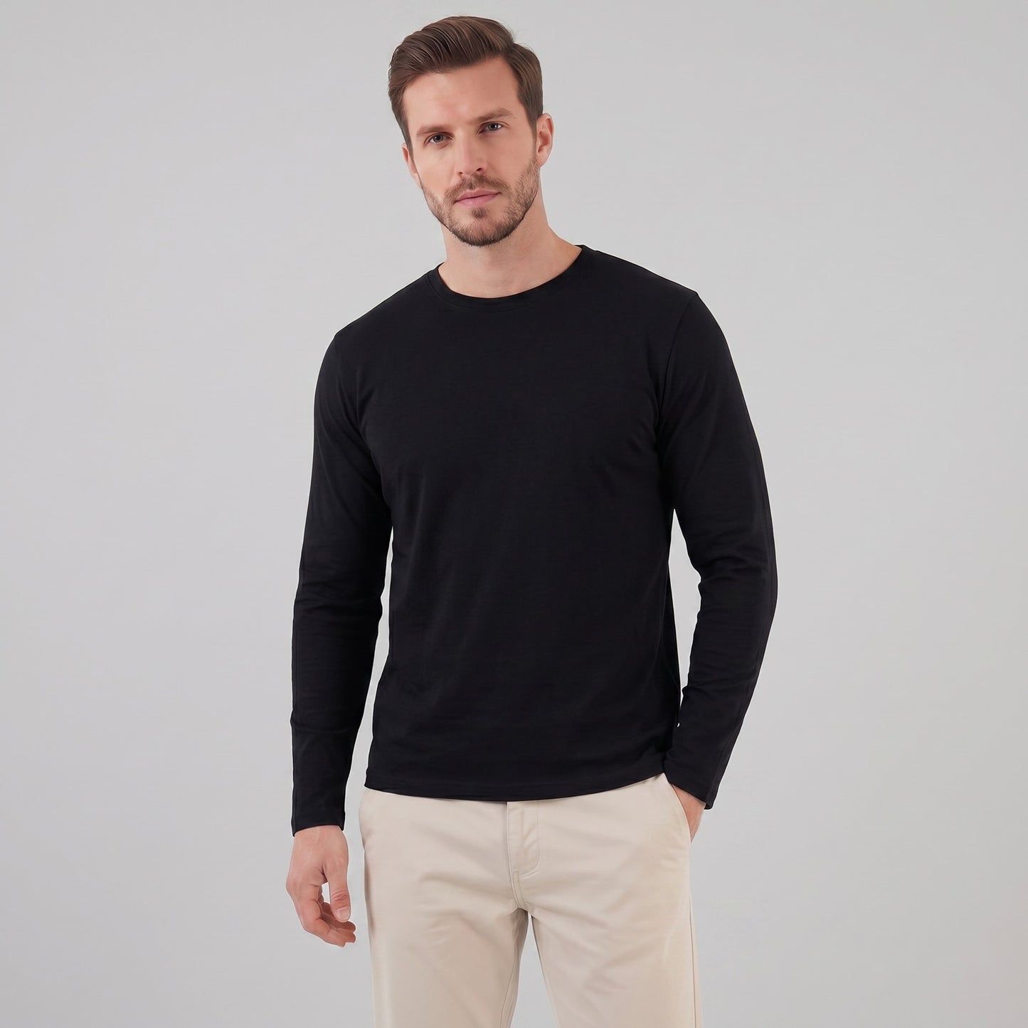 Herren Langarmshirt mit Rundhalsausschnitt | Hjalmar_5