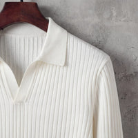 Herren Strickpoloshirt Langarm | Sigmund