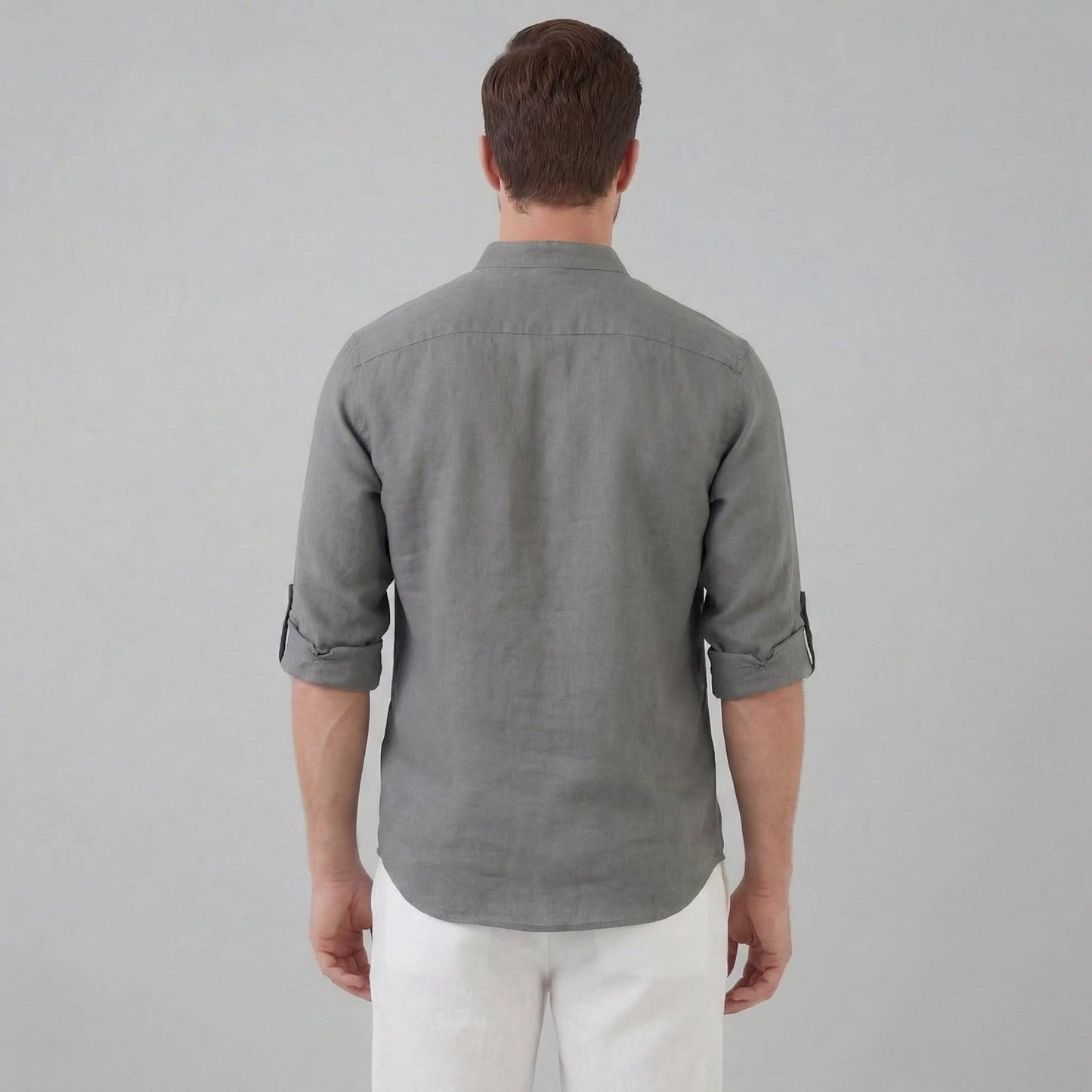 Herren Stehkragenhemd Comfort Fit mit halber Knopfleiste | Hubert_3